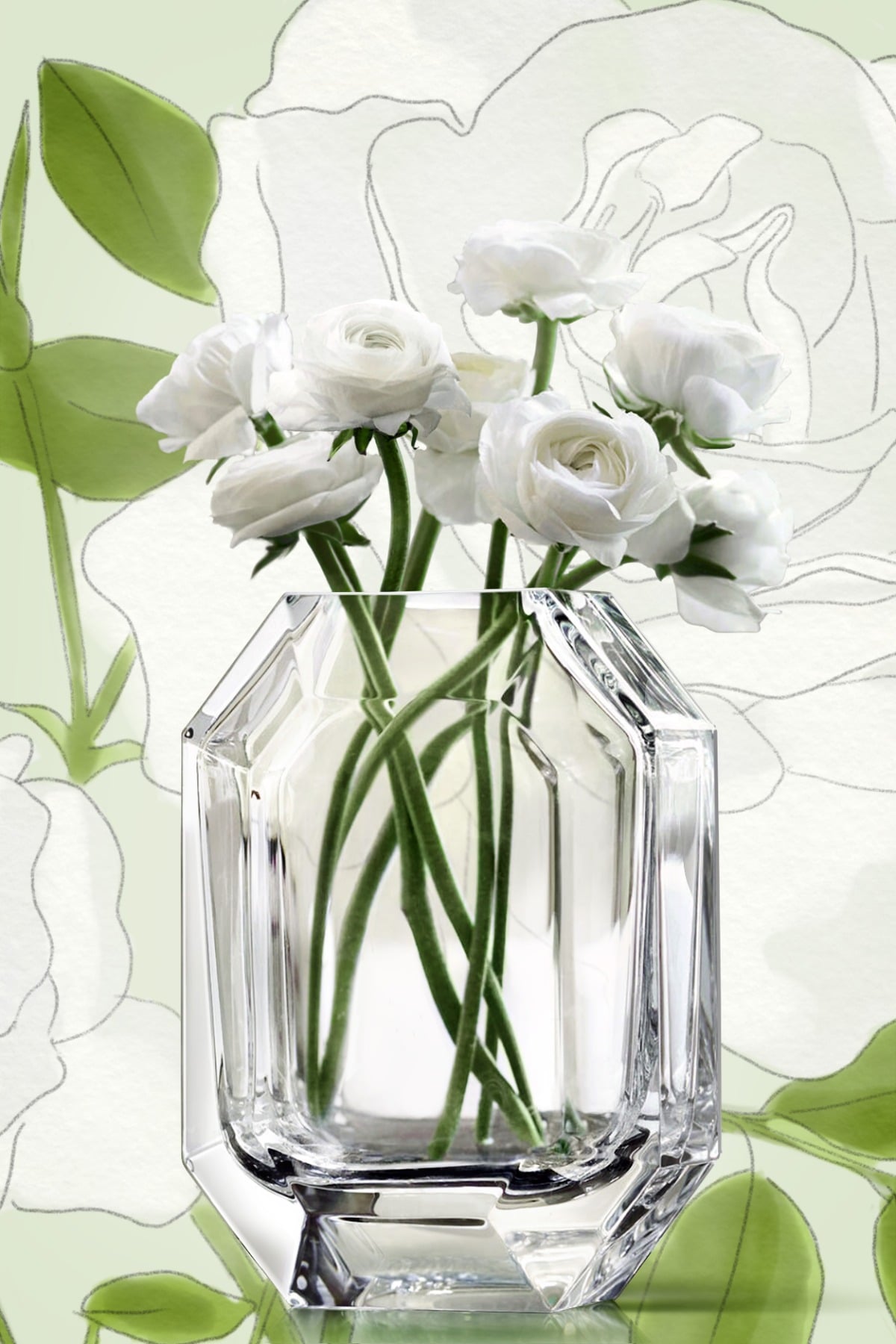 VASES BACCARAT OCTOGONE